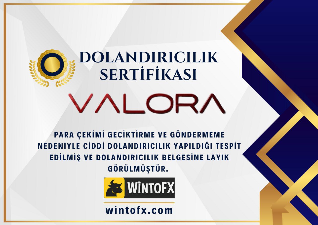 VALORA DOLANDIRICILIK SERTİFİKASI