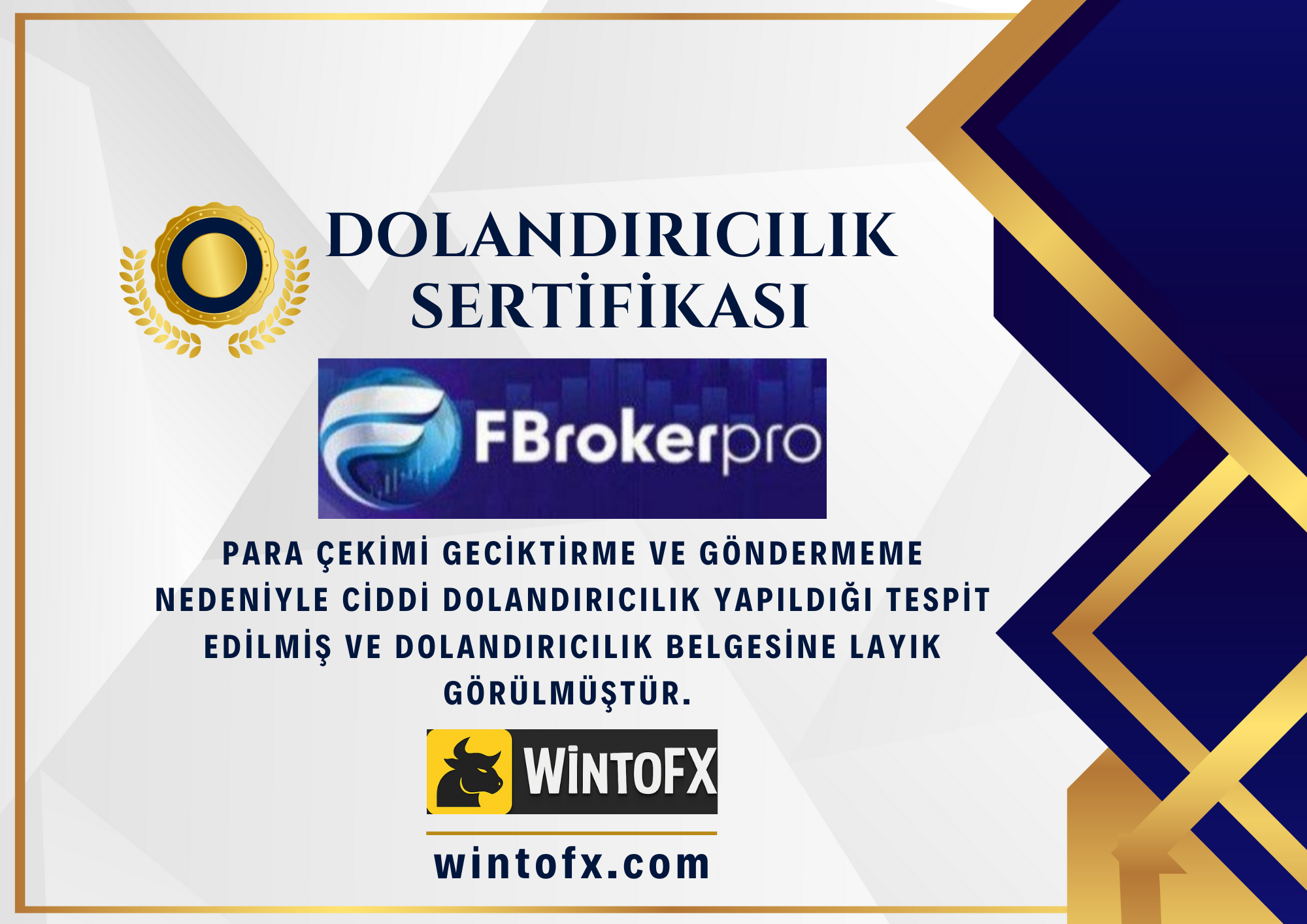 FBROKERPRO DOLANDIRICILIK SERTİFİKASI
